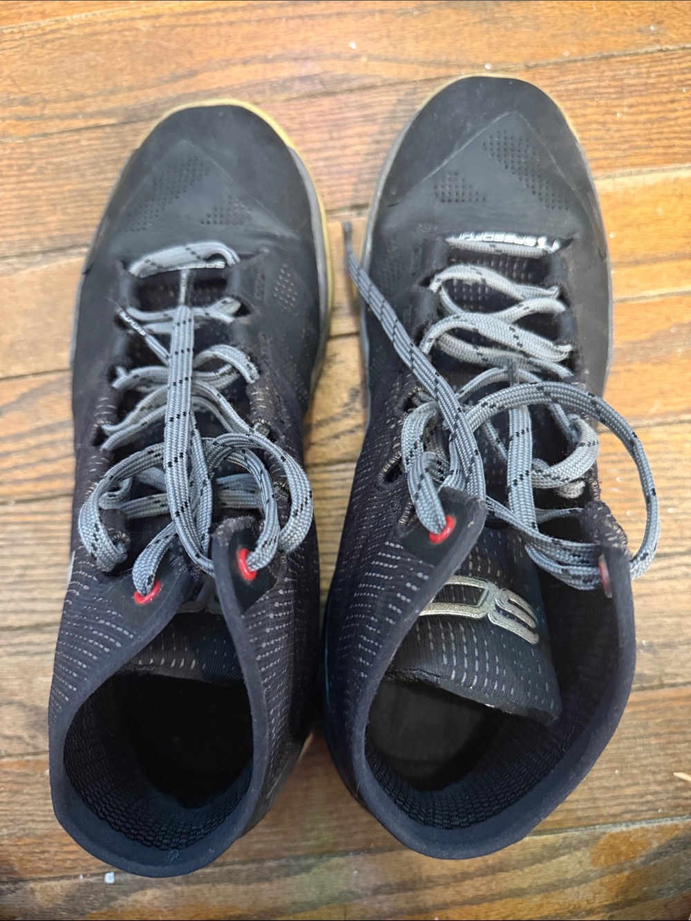 Under Armour Black Gray High-Top Basketball Shoes